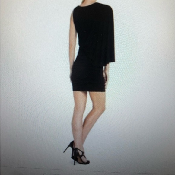 BCBGMAXAZRIA BLACK VENUS DRAPED COCKTAIL DRESS IN SIZE XS - Picture 3 of 10